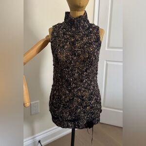 GUESS JEANS Wool Blend Multicoloured Knit Sweater Vest (S)